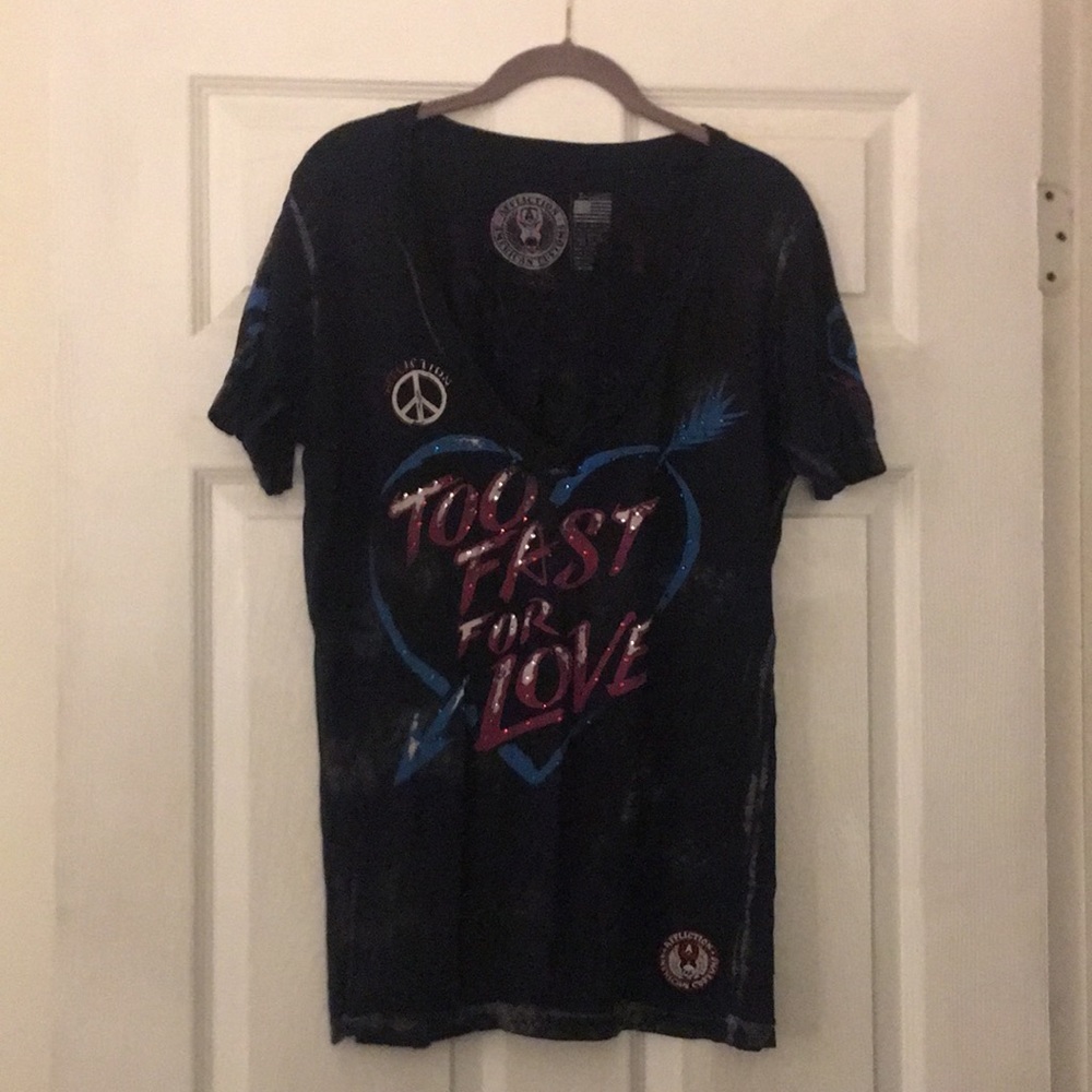 Affliction V-neck Tee